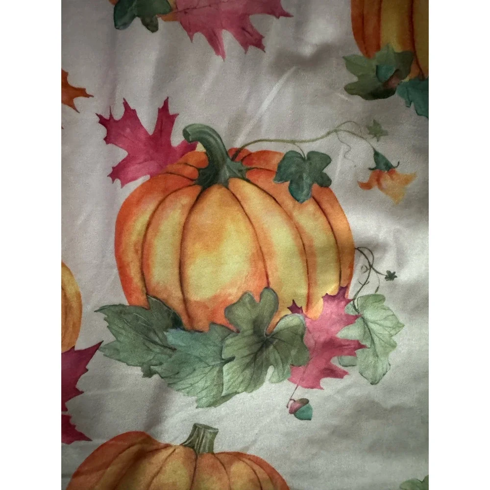 NWOT Pumpkin Leaf Fall Autumn Orange Crush Print Ruffle Top, leggings Set age 3T